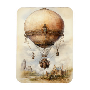 Ímã Vintage Steampunk Hot Air Balloon