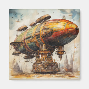 Imã Vintage Steampunk Zeppelin (1)