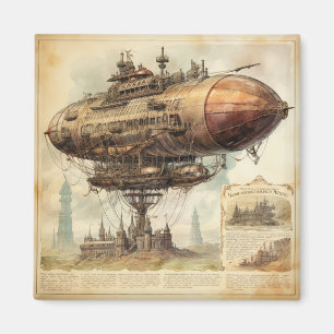 Imã Vintage Steampunk Zeppelin (10)