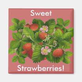 Imã Vintage Strawberry Plant