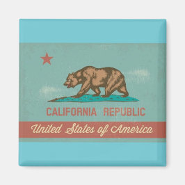 Imã Vintage Style California Flag