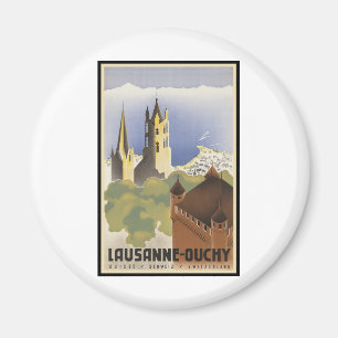 Imã Vintage Suiça Lausanne-Ouchy