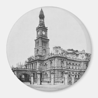 Imã Vintage Sydney Town Hall Fotografia c1898