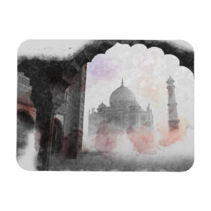 Ímã Vintage Taj Mahal Magnet - Agra India Viagem