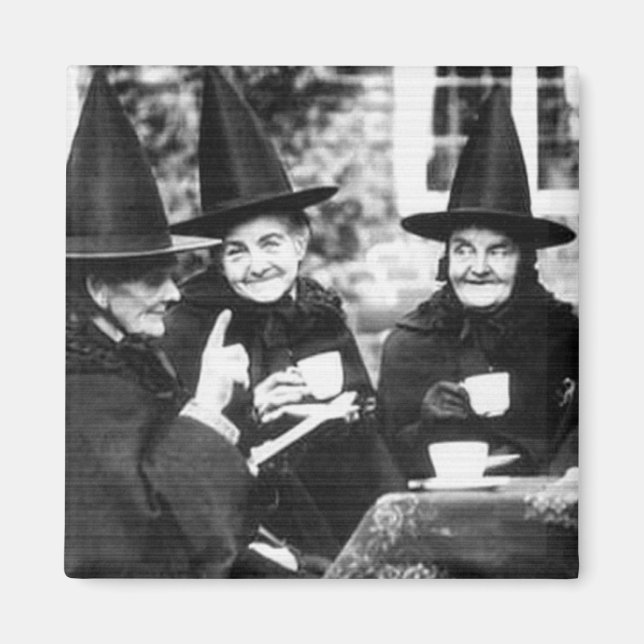 Imã Vintage Tea Witch Magnet (Frente)