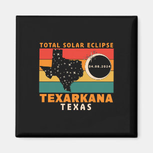 Imã Vintage Texarkana Texas Total Solar Eclipse 2024