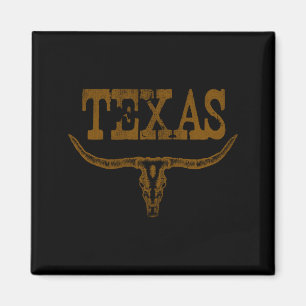 Imã Vintage Texas Longhorn Estado da Estrela Solitária