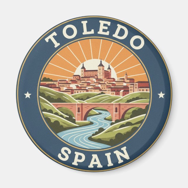 Imã Vintage Toledo Espanha Alcazar (Frente)