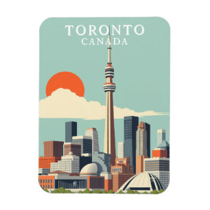 Ímã Vintage Toronto Canada Viagem Souvenir