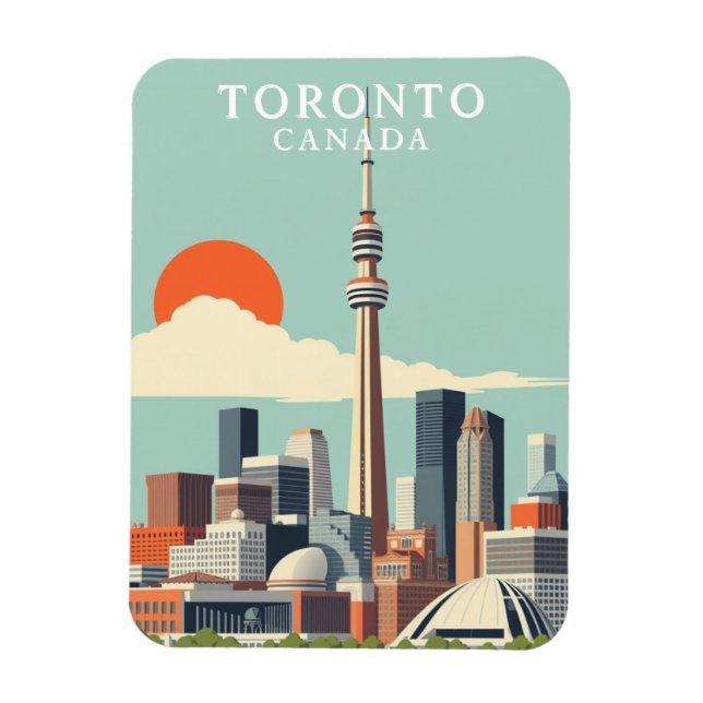 Ímã Vintage Toronto Canada Viagem Souvenir (Vertical)