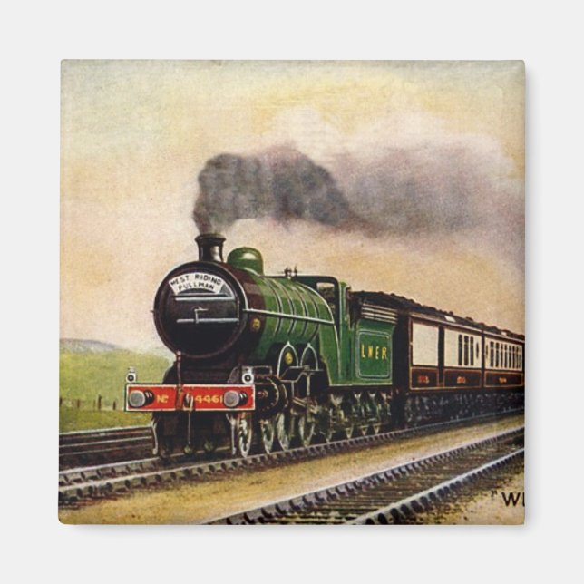 Imã Vintage-Train-West Riding Pullman Magnet (Frente)
