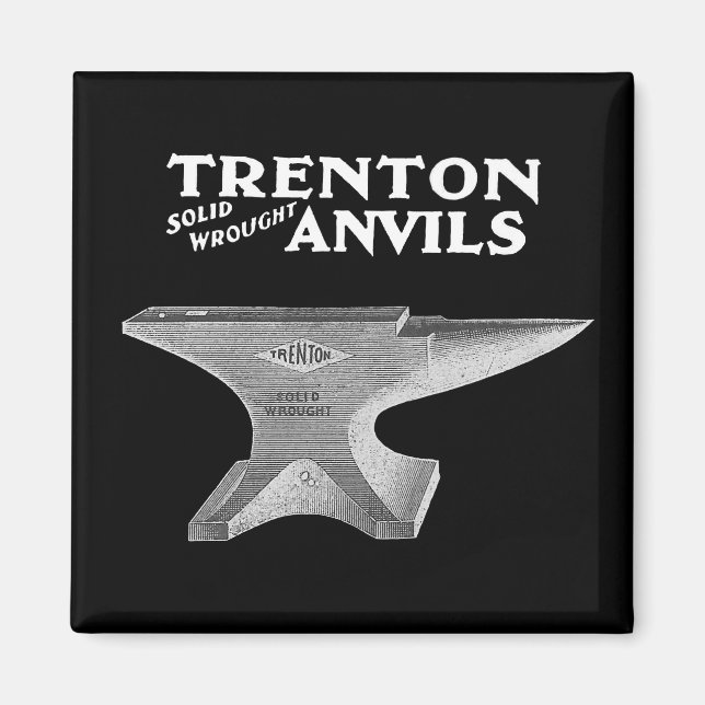 Imã Vintage Trenton Anvil Blacksmithing (Frente)