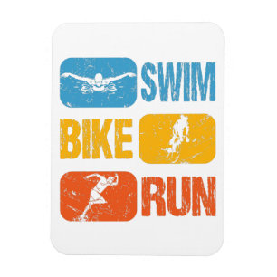 Ímã Vintage Triathlon - Natação Bike Run