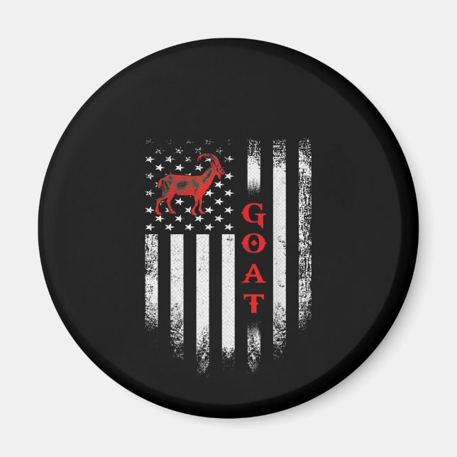 Imã Vintage US Flag Goat (Frente)