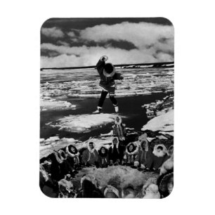 Ímã Vintage USA Alaska eskimo blanket tossing 1970