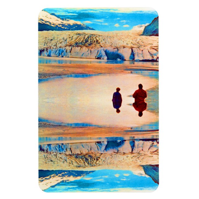 Ímã Vintage USA Alaska Mendenhall glacier Juneau (Vertical)