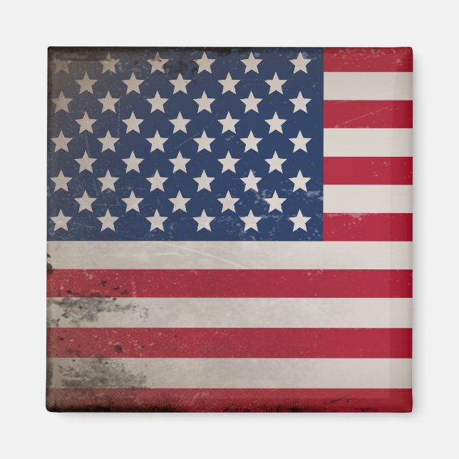 Imã Vintage USA Flag (Frente)