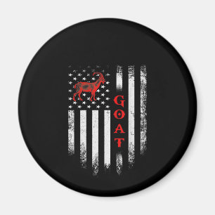 Imã Vintage USA Flag Goat
