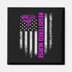 Imã Vintage Usa Rn Registered Nurse American Flag Patr