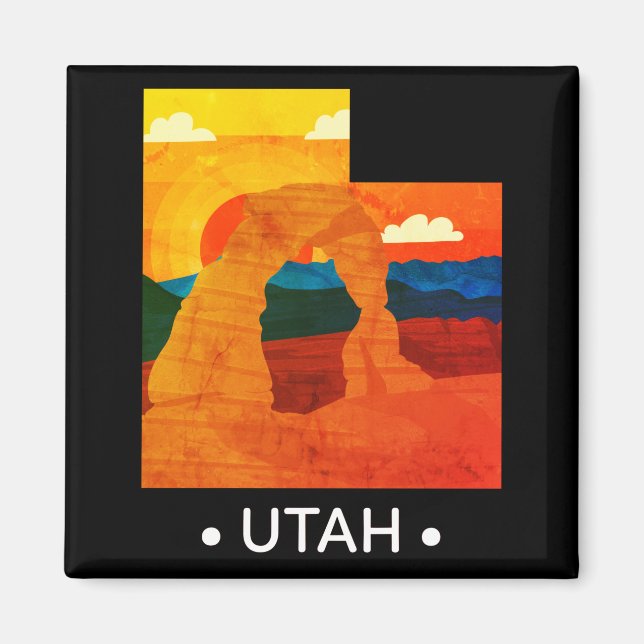 Imã Vintage Utah State Magnet (Frente)