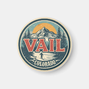 Imã vintage Vail colorado ao ar livre inverno neve esq