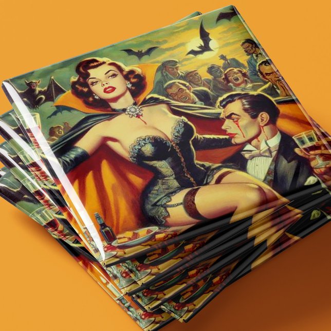 Imã Vintage Vampire Woman (Criador carregado)