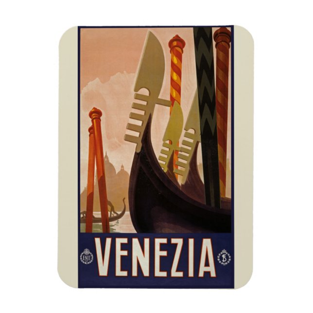Ímã Vintage Venezia Poster - Itália (Vertical)