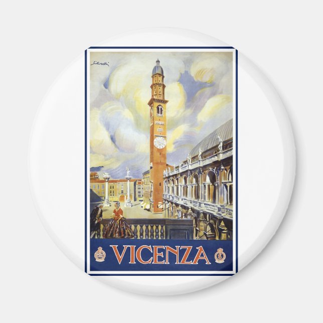 Imã Vintage Vicenza Itália (Frente)