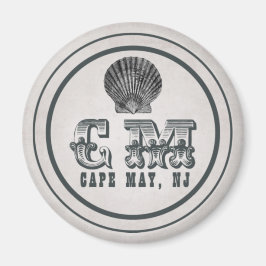 Imã Vintage Victorian Cape May New Jersey Beach Tag