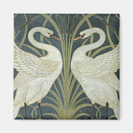 Imã Vintage Walter Crane Swan Rush e Iris