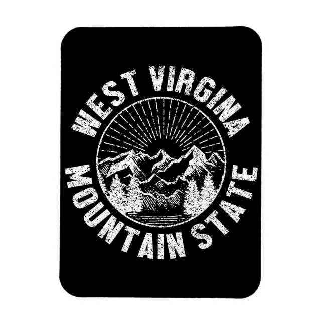 Ímã Vintage West Virginia (Vertical)