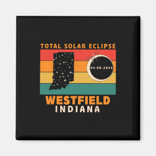 Imã Vintage Westfield Indiana Total Eclipse Solar 2024
