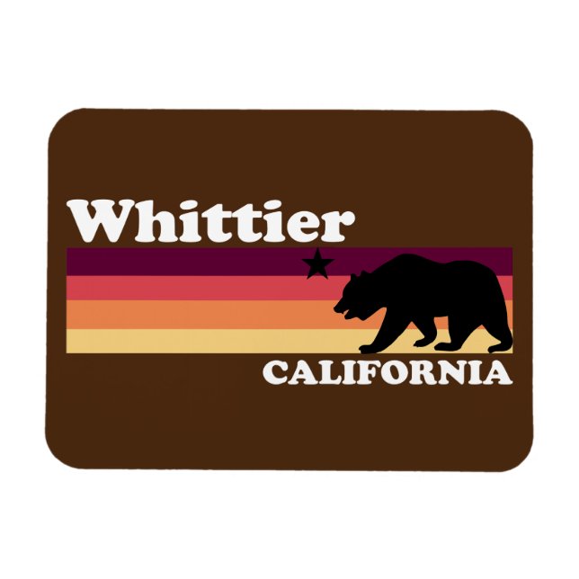 Ímã Vintage Whittier California (Horizontal)