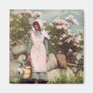Imã Vintage Winslow Homer Girl e Laurel