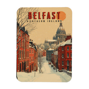 Ímã Vintage Winter Belfast Viagem