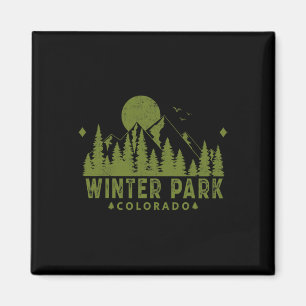 Imã Vintage Winter Park Colorado Co Montanha de Esqui