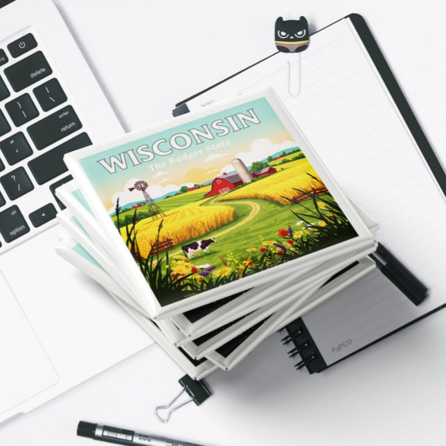 Imã Vintage Wisconsin (Criador carregado)