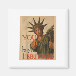 Imã Vintage Ww1 Propaganda Poster Liberty Bond Wsa