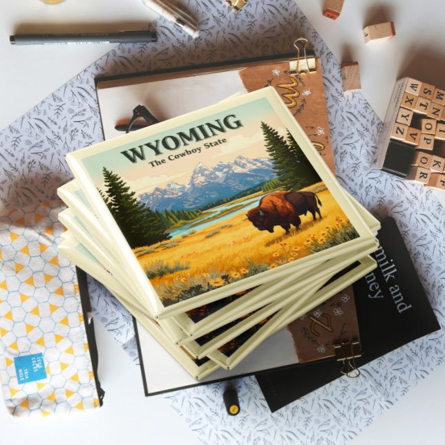 Imã Vintage Wyoming (Criador carregado)