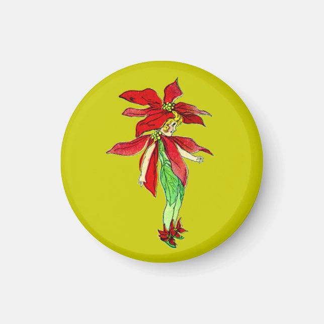 Imã Vintage Xmas Pixies (Frente)