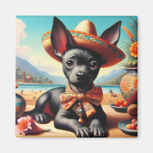 Imã Vintage Xoloitzcuintle
