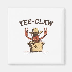 Imã Vintage Yee Claw Yee Haw Crab Engrenado Crawfish B