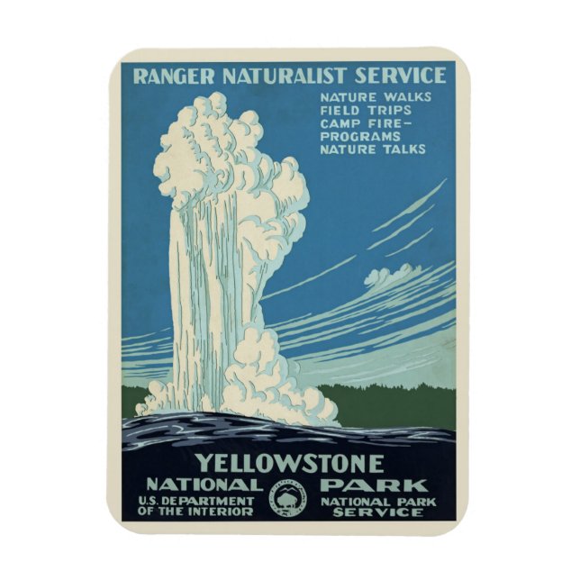 Ímã Vintage Yellowstone Park Poster (Vertical)