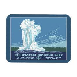 Ímã Vintage Yellowstone WPA Viagem