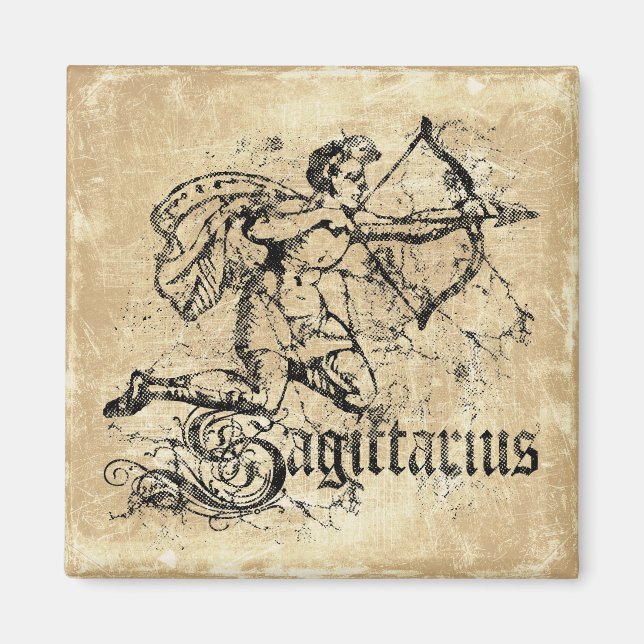 Imã Vintage Zodiac Sagittarius (Frente)