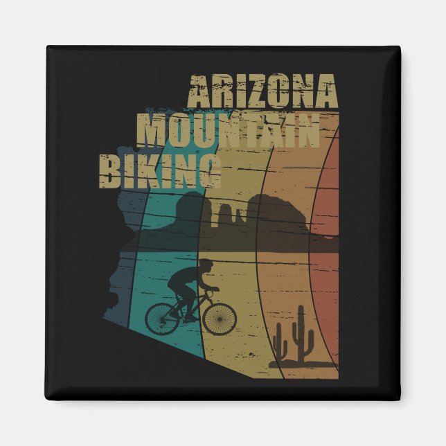 Imã Vintagem de bicicleta de montanha da arizona (Frente)