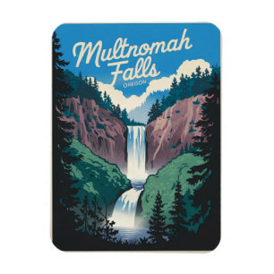 Ímã Vintagem Multnomah Falls