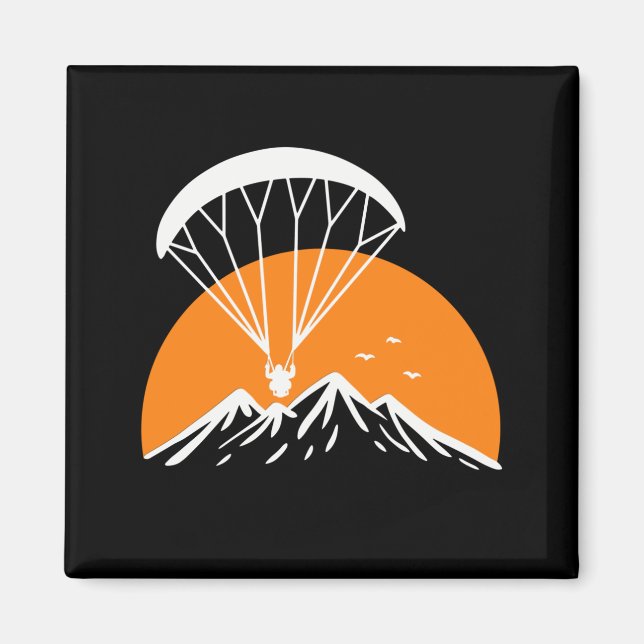 Imã Vintagem retrô de paramotorização (Frente)