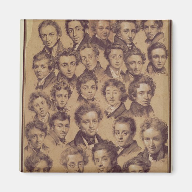 Imã Vinte e cinco alunos do Estúdio de Antoine (Frente)