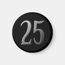 Imã Vinte e cinco pratas embutidas em preto